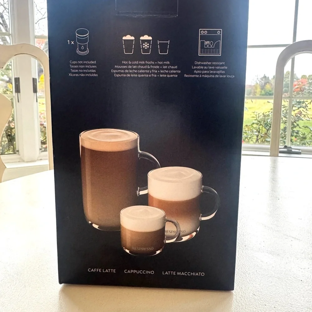 Nespresso Stainless Steel Black Frother - Picture 4 of 5